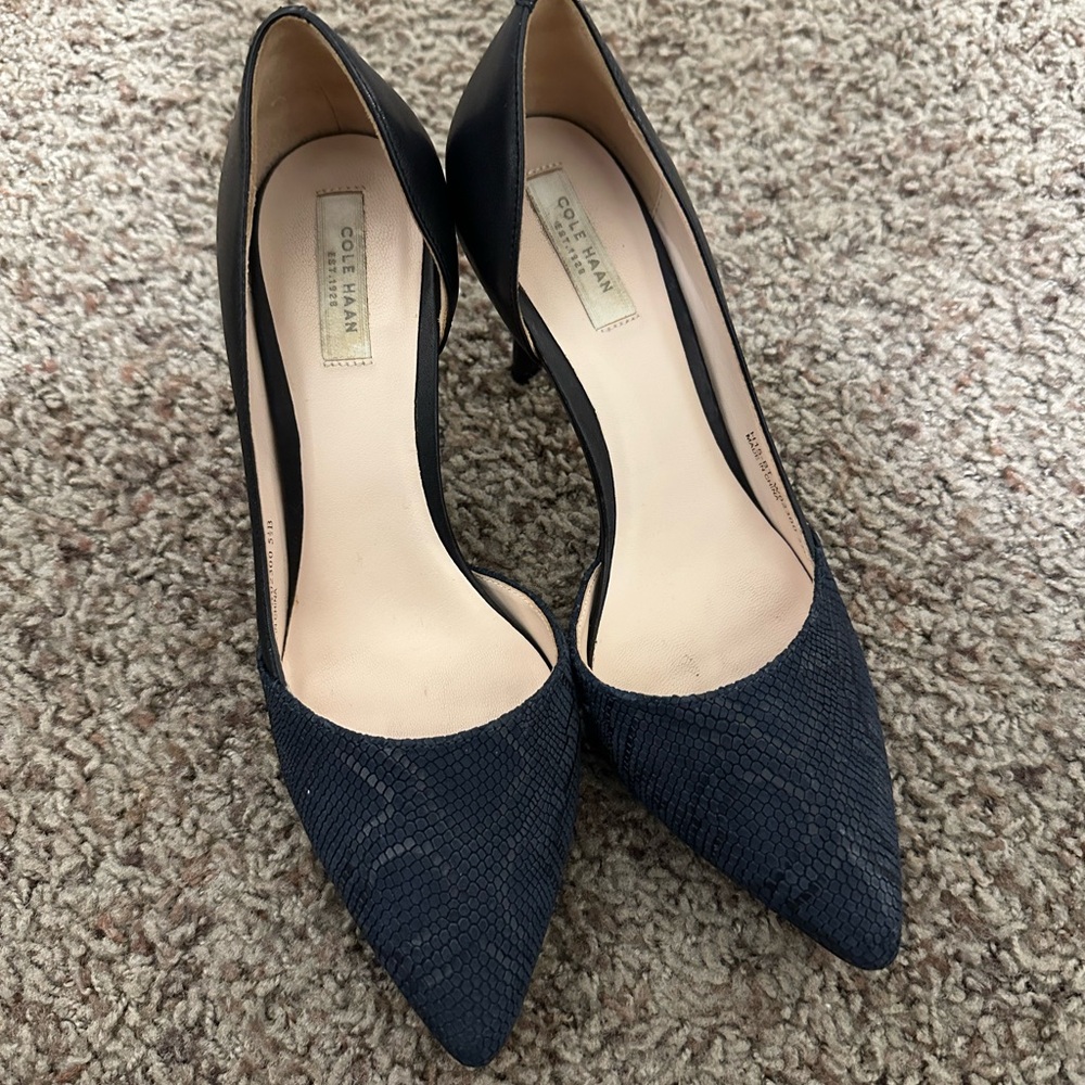 Cole Haan Women's Highline D’Orsay Leather Heel Pump Size 5.5